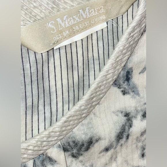 MAX MARA Rare White & Blue Floral Dress W/Crystal Detailing - Beautiful! - Picture 13 of 13